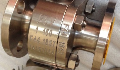 A floating ball valve with ASTM A182 F44 body