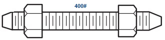 Stud bolt with nuts for ASME B16.5 Class 400 flanges.