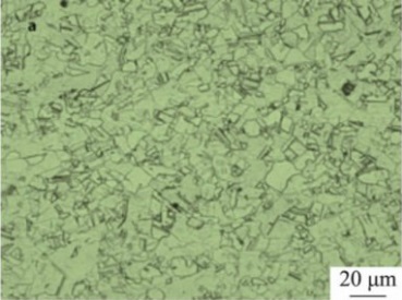 Microstructure of Inconel 600 specimen after solution treated at 950°C.