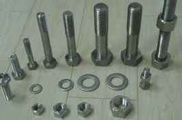 Hastelloy C-276 hex bolts with nuts and washer, ASME B574 Gr. N10276.