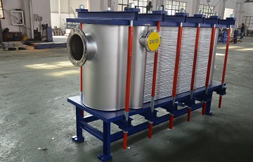 A brazed plate heat exchanger with Hastelloy C-276 plates