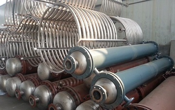 Titanium condenser coils made of ASTM B338 Gr.2.