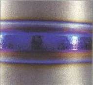 Titanium blue welding surface