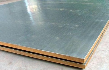 Titanium clad steel plates.