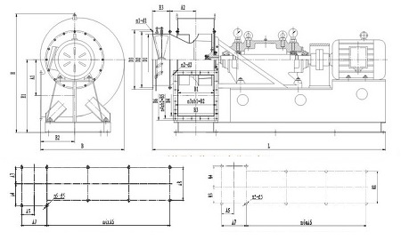 Drawing of titanium blower, type 5-47D.