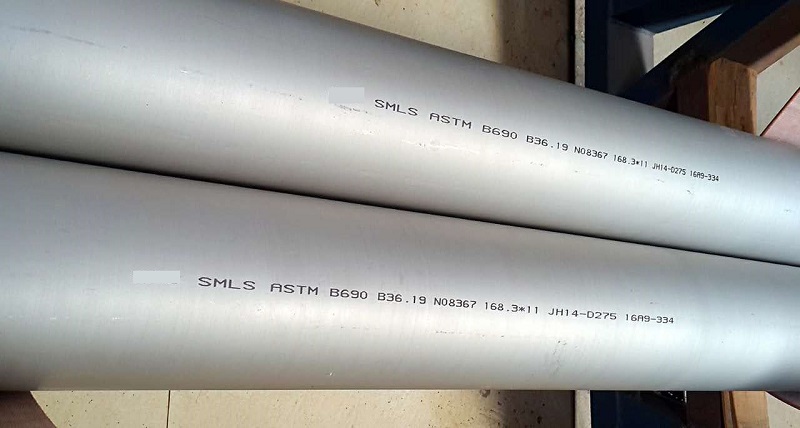 ASTM B690 UNS N08367 (AL6XN) seamless pipes, 6" SCH80